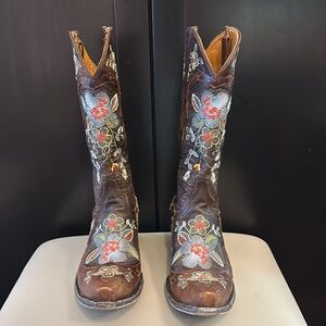 Old Gringo Floral Embroidered Boots - BONNIE- RELAXED FIT WOMEN'S